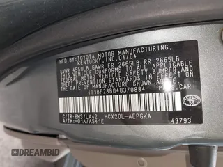 2004 Toyota Avalon XL with VIN 4T1BF28B04U370884, listed as a IAAI auction lot 42207912 with 210,339 mi miles and . Bid and sale history available at DreamBid. Image 9.