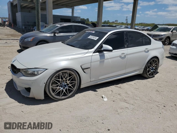 2017 BMW M3 with VIN WBS8M9C5XH5G84679, listed as a Copart auction lot 50328034 with 85,607 mi miles. Bid and sale history available at carsss.com. Image 1.