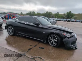2017 Infiniti Q60 Premium with VIN JN1EV7EL8HM551447, listed as a Copart auction lot 58172955 with 43,457 mi miles and Salvage title. Bid and sale history available at DreamBid. Image 4.
