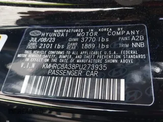 2023 Hyundai Venue Limited with VIN KMHRC8A38PU273935, listed as a IAAI auction lot 41966215 with 8,918 mi miles and . Bid and sale history available at DreamBid. Image 9.