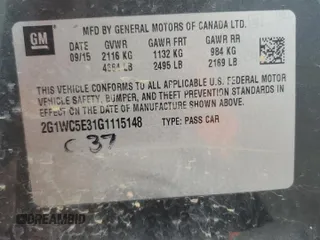2016 Chevrolet Impala LTZ with VIN 2G1WC5E31G1115148, listed as a Copart auction lot 51202345 with 205,667 mi miles and Salvage Title. Bid and sale history available at DreamBid. Image 12.
