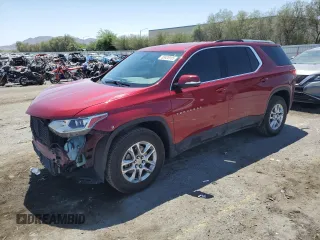 2018 Chevrolet Traverse LT Cloth with VIN 1GNERGKW6JJ242459, listed as a Copart auction lot 58420105 with 98,586 mi miles and Salvage title. Bid and sale history available at DreamBid. Image 1.