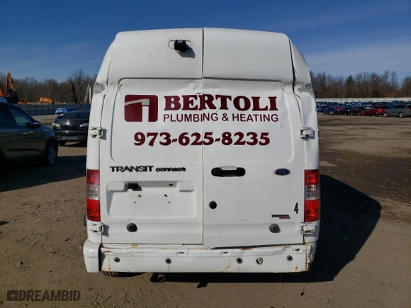 2013 Ford Transit Connect XLT with VIN NM0LS7BN9DT149016, listed as a Copart auction lot 44189785 with 102,111 mi miles and Salvage Title. Bid and sale history available at carsss.com. Image 6.