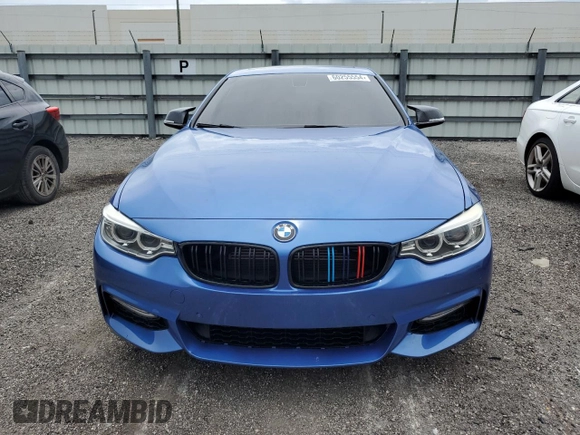 2017 BMW 4 Series 440i with VIN WBA4P1C51HK522059, listed as a Copart auction lot 60255554 with 76,289 mi miles and Salvage Title. Bid and sale history available at carsss.com. Image 5.