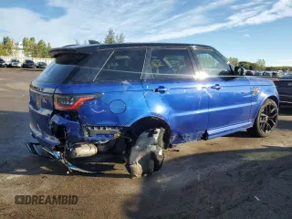 2019 Land Rover Range Rover Sport SVR with VIN SALWZ2SE9KA860425, listed as a Copart auction lot 74152184 with 71,780 mi miles and Salvage Title. Bid and sale history available at DreamBid. Image 3.
