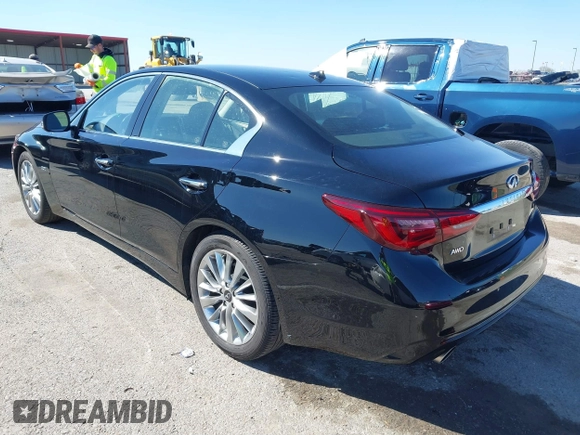 2020 Infiniti Q50 Premium with VIN JN1EV7AR3LM254279, listed as a IAAI auction lot 41877606 with 55,454 mi miles and . Bid and sale history available at DreamBid. Image 3.