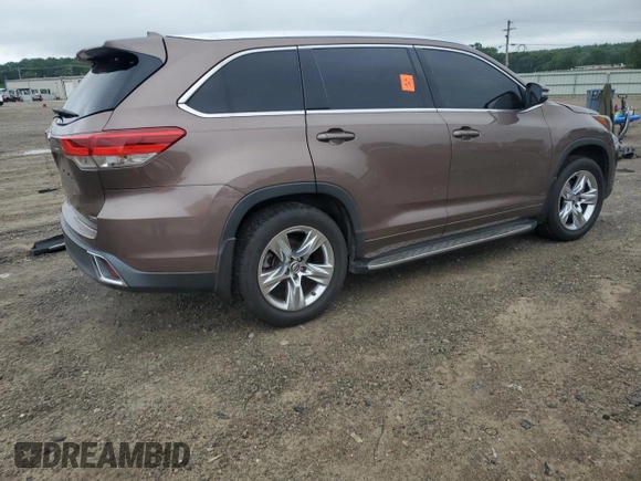 2017 Toyota Highlander Limited with VIN 5TDYZRFH0HS199280, listed as a Copart auction lot 58612645 with 159,282 mi miles and Salvage title. Bid and sale history available at DreamBid. Image 3.