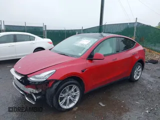2023 Tesla Model Y Long Range with VIN 7SAYGDEE5PA111262, listed as a IAAI auction lot 42341148 with 19,014 mi miles and . Bid and sale history available at DreamBid. Image 2.
