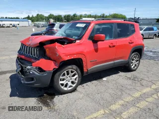 2017 Jeep Renegade Latitude z VIN ZACCJBBB9HPG02454, wystawiony jako Copart lot #57472185 z przebiegiem 62 099 mil mil oraz Szkoda całkowita • Salvage title. Historia ofert i sprzedaży dostępna na DreamBid. Obrazek 1.