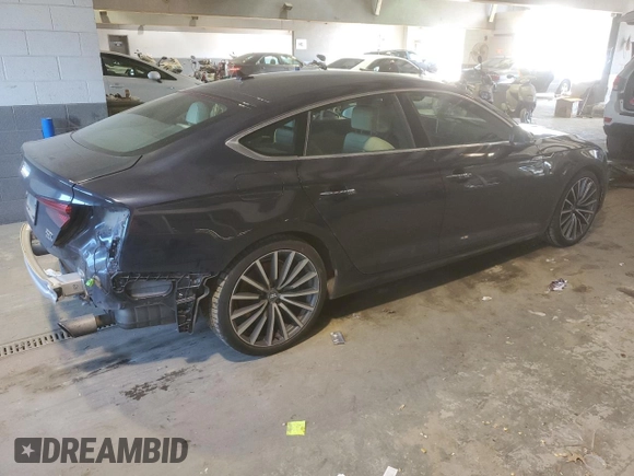 2018 Audi A5 Sportback Premium Plus with VIN WAUBNCF54JA112002, listed as a Copart auction lot 42905344 with 63,822 mi miles. Bid and sale history available at carsss.com. Image 3.