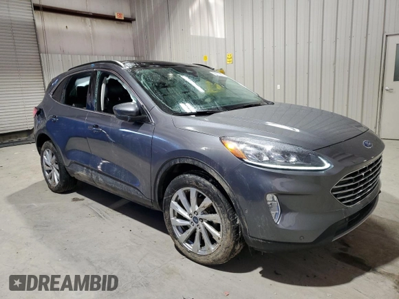 2021 Ford Escape Titanium with VIN 1FMCU9J94MUA78942, listed as a Copart auction lot 88119075 with 55,153 mi miles and Salvage Title. Bid and sale history available at carsss.com. Image 4.