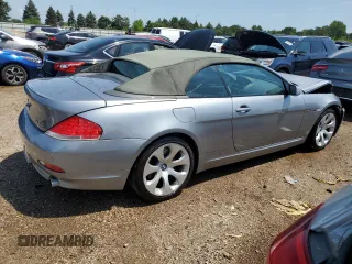 2005 BMW 6 Series 645Ci with VIN WBAEK73445B323824, listed as a Copart auction lot 63038544 with 120,496 mi miles and Salvage Title. Bid and sale history available at carsss.com. Image 3.