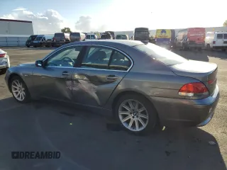 2002 BMW 7 Series 745i with VIN WBAGL63462DP57016, listed as a Copart auction lot 81025594 with 121,870 mi miles and Salvage Title. Bid and sale history available at DreamBid. Image 2.