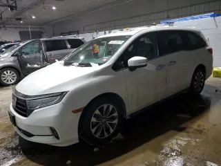 2021 Honda Odyssey EX-L with VIN 5FNRL6H76MB036222, listed as a Copart auction lot 44172475 with 105,388 mi miles and Salvage Title. Bid and sale history available at DreamBid. Image 1.