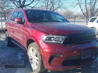 2021 Dodge Durango GT Plus with VIN 1C4RDJDG9MC751224, listed as a IAAI auction lot 41415688 with 54,598 mi miles. Bid and sale history available at carsss.com. Image 1.