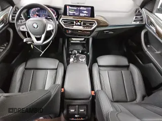 2023 BMW X3 sDrive30i with VIN 5UX43DP00P9S19910, listed as a Copart auction lot 53166615 with 49,728 mi miles and Clean Title. Bid and sale history available at DreamBid. Image 8.