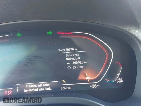 2021 BMW X3 sDrive30i with VIN 5UXTY3C03M9H57528, listed as a IAAI auction lot 41599216 with 89,776 mi miles and . Bid and sale history available at DreamBid. Image 15.