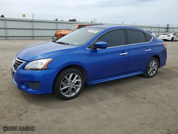 2014 Nissan Sentra SR with VIN 3N1AB7AP9EL640241, listed as a Copart auction lot 53332035 with 113,788 mi miles and Salvage Title. Bid and sale history available at carsss.com. Image 1.
