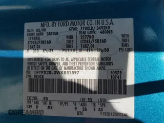 1998 Ford F-250 z VIN 1FTPX28L0WKB51597, wystawiony jako Copart lot #61813065 z przebiegiem 206 958 mil mil oraz Szkoda całkowita • Salvage title. Historia ofert i sprzedaży dostępna na DreamBid. Obrazek 12.