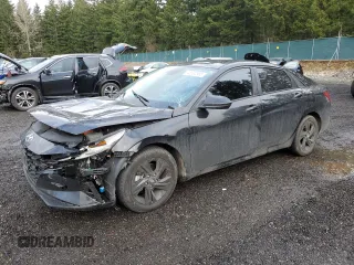 2021 Hyundai Elantra Blue z VIN KMHLM4AJXMU007211, wystawiony jako Copart lot #43592585 z przebiegiem 92 257 mil mil oraz Szkoda całkowita • Salvage title. Historia ofert i sprzedaży dostępna na DreamBid. Obrazek 1.
