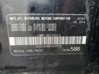 2015 Mitsubishi Lancer SE with VIN JA32V2FW9FU600579, listed as a Copart auction lot 47958205 with 165,250 mi miles and Salvage Title. Bid and sale history available at carsss.com. Image 12.