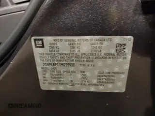 2015 Chevrolet Equinox LT with VIN 2GNFLBE31F6225938, listed as a IAAI auction lot 41145858 with 55,383 mi miles and . Bid and sale history available at carsss.com. Image 9.