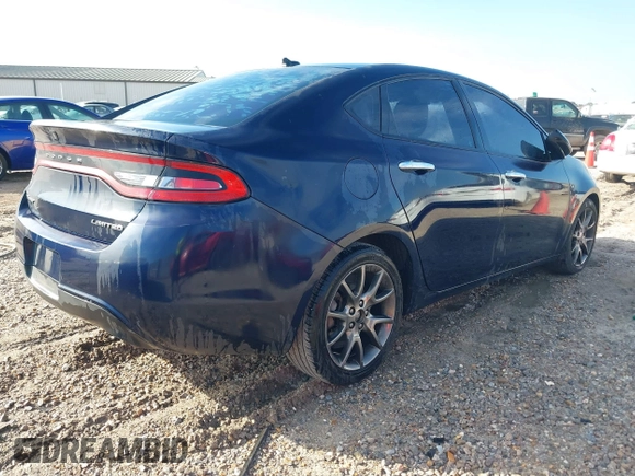 2013 Dodge Dart Limited with VIN 1C3CDFCA8DD347216, listed as a IAAI auction lot 41877012 with 128,055 mi miles. Bid and sale history available at carsss.com. Image 4.