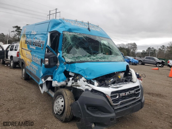 2023 Ram ProMaster Cargo Van with VIN 3C6LRVDG3PE515056, listed as a Copart auction lot 45301115 with 0 mi miles and Salvage Title. Bid and sale history available at carsss.com. Image 4.