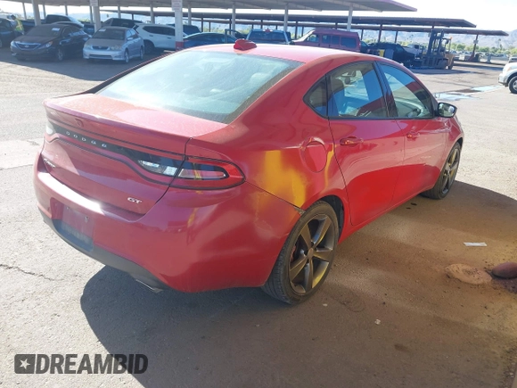 2014 Dodge Dart GT with VIN 1C3CDFEB7ED906214, listed as a IAAI auction lot 42131922 with 96,478 mi miles. Bid and sale history available at carsss.com. Image 4.
