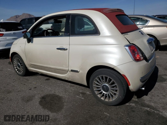 2012 FIAT 500 Gucci with VIN 3C3CFFER9CT174618, listed as a Copart auction lot 52387295 with 119,474 mi miles and Salvage Title. Bid and sale history available at carsss.com. Image 2.