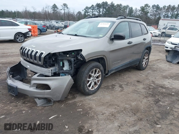 2017 Jeep Cherokee Sport with VIN 1C4PJMAB0HW567739, listed as a IAAI auction lot 41381622 with 120,217 mi miles. Bid and sale history available at carsss.com. Image 17.
