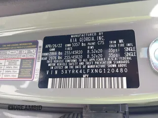2022 Kia Sorento SX z VIN 5XYRK4LFXNG120480, wystawiony jako IAAI lot #41992301 z przebiegiem 33 551 mil mil oraz . Historia ofert i sprzedaży dostępna na DreamBid. Obrazek 9.
