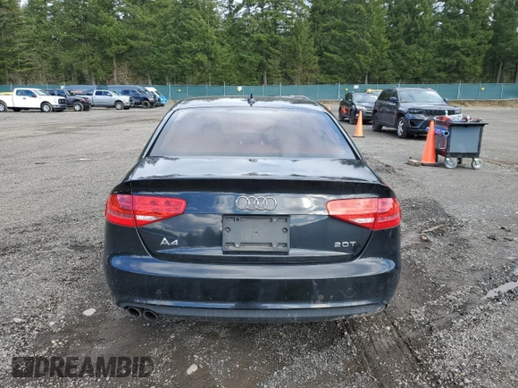 2013 Audi A4 Premium with VIN WAUAFAFL6DA159970, listed as a Copart auction lot 49479955 with 103,703 mi miles and Salvage Title. Bid and sale history available at carsss.com. Image 6.
