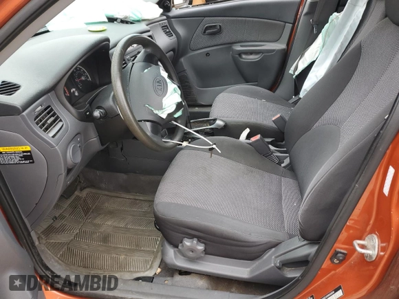 2009 Kia Rio LX with VIN KNADE243196548504, listed as a Copart auction lot 44073375 with 0 mi miles and Salvage Title. Bid and sale history available at carsss.com. Image 7.