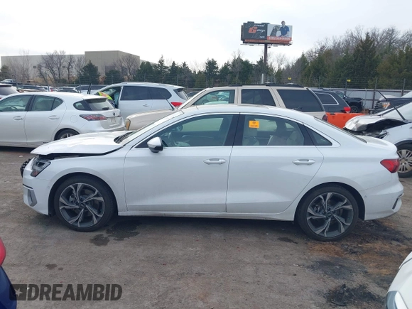2022 Audi A3 Premium with VIN WAUAUDGY7NA012835, listed as a IAAI auction lot 41229617 with 32,151 mi miles. Bid and sale history available at carsss.com. Image 14.