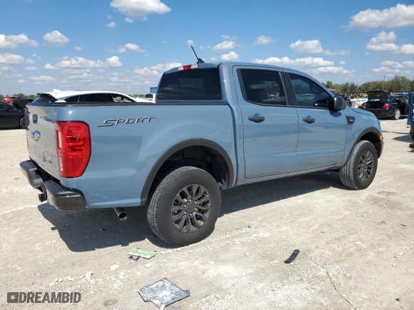2023 Ford Ranger XL with VIN 1FTER4EHXPLE24165, listed as a Copart auction lot 46905975 with 18,283 mi miles and Salvage Title. Bid and sale history available at carsss.com. Image 3.