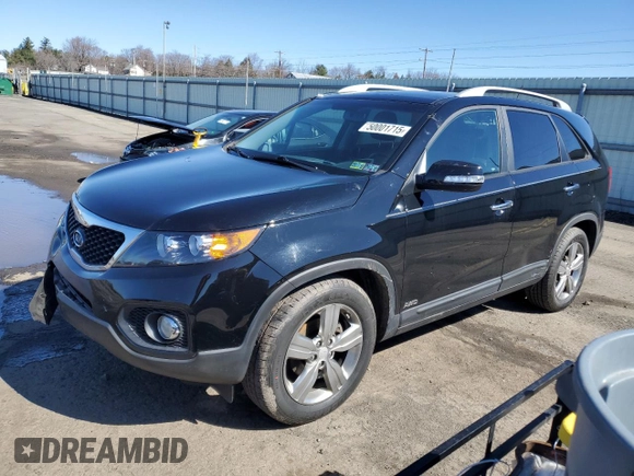 2013 Kia Sorento EX with VIN 5XYKUDA24DG393585, listed as a Copart auction lot 50001715 with 156,568 mi miles and Salvage Title. Bid and sale history available at carsss.com. Image 1.