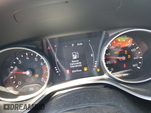 2019 Jeep Compass Latitude with VIN 3C4NJCBB7KT854959, listed as a Copart auction lot 55556235 with 53,470 mi miles and Salvage title. Bid and sale history available at DreamBid. Image 9.