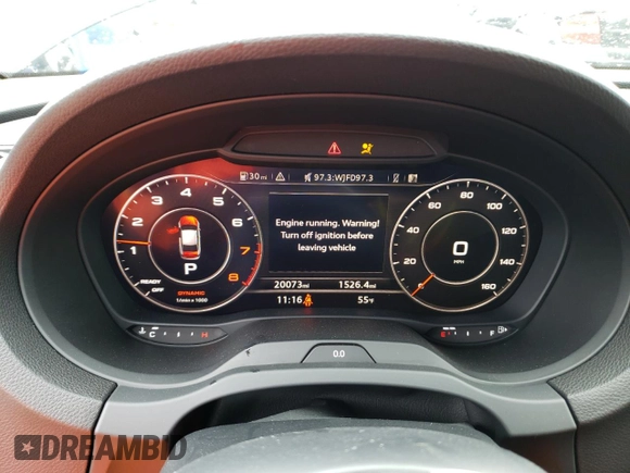 2019 Audi A3 Sedan Premium Plus with VIN WAUJEGFF6K1028261, listed as a Copart auction lot 54492683 with 20,073 mi miles. Bid and sale history available at carsss.com. Image 9.