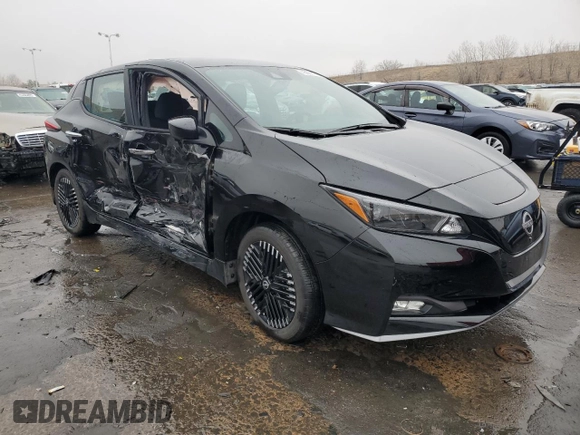 2025 Nissan LEAF SV Plus with VIN 1N4CZ1CV9SC559005, listed as a Copart auction lot 45686145 with 4,151 mi miles and Salvage Title. Bid and sale history available at carsss.com. Image 4.