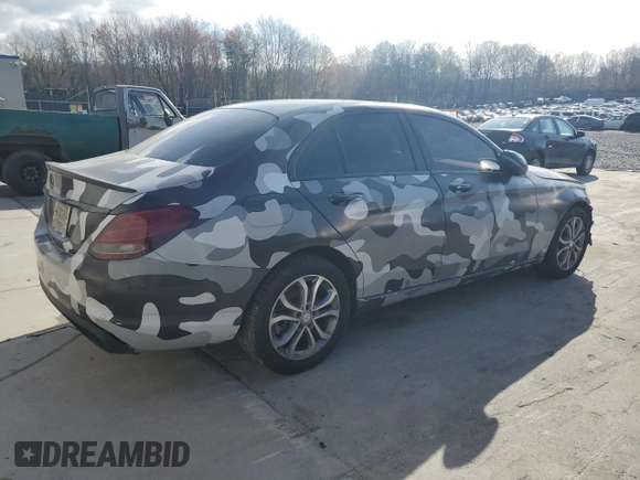 2016 Mercedes-Benz C 300 Luxury with VIN 55SWF4KB9GU118427, listed as a Copart auction lot 53744515 with 92,996 mi miles and Salvage title. Bid and sale history available at DreamBid. Image 3.