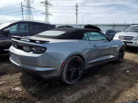 2023 Chevrolet Camaro 2LT with VIN 1G1FD3DS0P0140337, listed as a Copart auction lot 48287125 with 19,535 mi miles and Salvage Title. Bid and sale history available at carsss.com. Image 3.