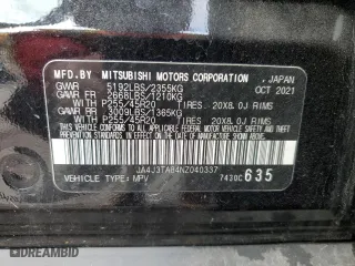 2022 Mitsubishi Outlander ES with VIN JA4J3TA84NZ040337, listed as a Copart auction lot 89355815 with 96,775 mi miles and Salvage Title. Bid and sale history available at carsss.com. Image 15.