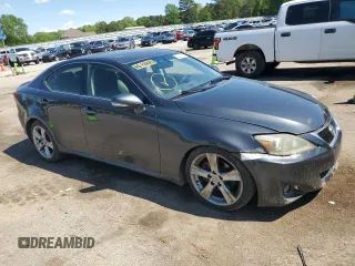 2011 Lexus IS 250 with VIN JTHBF5C29B5134639, listed as a Copart auction lot 52558875 with 265,102 mi miles and Salvage Title. Bid and sale history available at DreamBid. Image 4.