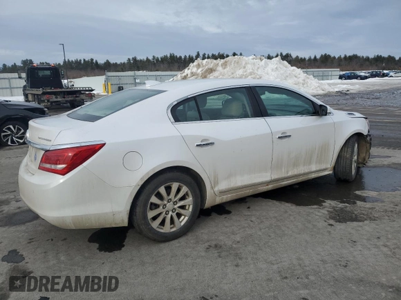 2015 Buick LaCrosse Leather with VIN 1G4GB5GR5FF191698, listed as a Copart auction lot 46157345 with 371,376 mi miles and Salvage Title. Bid and sale history available at DreamBid. Image 3.