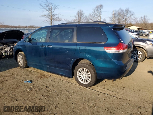 2011 Toyota Sienna XLE AAS with VIN 5TDYK3DC9BS135724, listed as a Copart auction lot 47119325 with 0 mi miles and Clean Title. Bid and sale history available at carsss.com. Image 2.