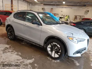 2020 Alfa Romeo Stelvio Sport with VIN ZASPAKAN7L7C97725, listed as a IAAI auction lot 41627878 with 43,523 mi miles. Bid and sale history available at carsss.com. Image 1.
