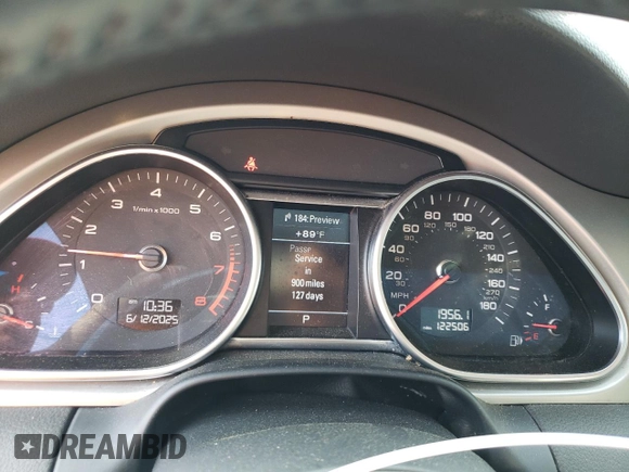 2015 Audi Q7 Premium Plus with VIN WA1LGAFE4FD003092, listed as a Copart auction lot 60500195 with 122,506 mi miles and Clean title. Bid and sale history available at DreamBid. Image 9.