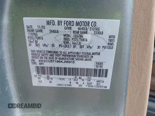2006 Mercury Mariner Luxury с VIN 4M2CU57196KJ06015, выставлен на аукционе IAAI как лот 42579940 с пробегом 207 529 миль миль и . История ставок и продаж доступна на DreamBid. Изображение 9.