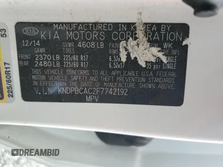 2015 Kia Sportage LX with VIN KNDPBCAC2F7742192, listed as a Copart auction lot 50786515 with 130,779 mi miles and Salvage Title. Bid and sale history available at DreamBid. Image 13.
